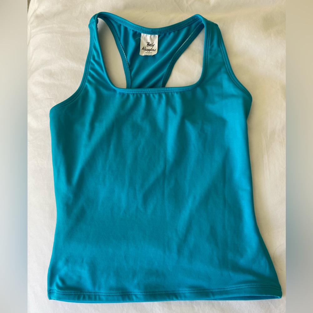 Teal blue Body Wrappers crop top medium